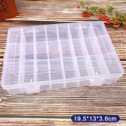 10/15/24 Grids Compartment Transparent Container Box Jewelry Stones Packing Plastic Removable Box Nail Art Tool Storage Case