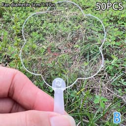 50Pcs Cute Mini Plastic Transparent Blank Fan Child Kids DIY Fan Wedding Birthday Party Favors Girlfriend Boyfriend Ideas Gift