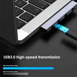 KEBIDUMEI 4 Port USB 3.0 Hub Type C to PD 60W USB 3.0 2.0 Hub OTG Adapter USB C Docking Station USB Splitter For Tablet Macbook