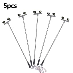 5 Pack Model Railway Yard Lights Twin LED Lamps OO 00 Guage Flood Light 1:76 Model Railroads 5*Twin LED Yard Lights