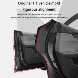 For All Tesla Model YL/Y Juniper 2021-2026 Door Seal Kit Soundproof Rubber Weather Strip Wind Noise Reduction Kit