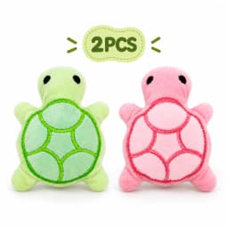 Mini Squeaky Turtle Dog Toy Soft Plush Interactive Chew Toy for Small Dogs Puppies Indoor Fetch Play Bite Sound Pet Toy Gift