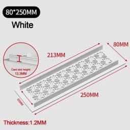 50/80cm Wide Rectangle Aluminum Alloy Air Vent Ventilator Grille Cover Doors Cabinet Wardrobe Breathable Mesh Air Vent
