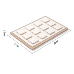 Luxurious Ring Display Stand Pu Leather Jewelry Props Ring Display Tray Earring Holder Counter Jewelry Organizer Showcase Tray