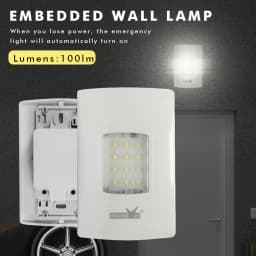 Mini Emergency Light LED Embedded Evacuation Lighting Wall-mounted Fire Fighting Lamp Indoor Corridor Lights for Power Outage