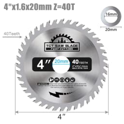 XCAN 4 inch 100mm Circular Saw Blade 30T 40T Wood Cutting Disc For Wood Plastic Metal Carbide Cutting Tools with 20/22.2mm Arbor