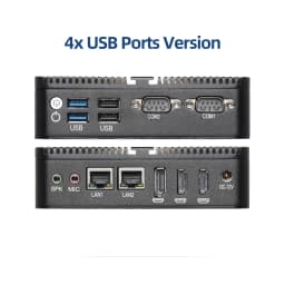 Intel N150 Mini Industrial PC 2x Serial Ports RS232 2x Gigabit Ethernet 2x HDMI 1xDP Support 3 Screens Display Win10/11 Linux