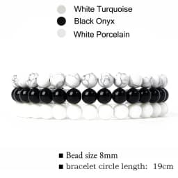 Kirykle Natural Stone Bracelet Sets 3Pcs/set Obsidian Hematite Tiger Eye Beads Bracelets Men for Health Protection Soul Jewelry