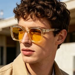 CATERSIDE Men Personalized Design Sunglasses Square Frame Women Retro Trendy Sunglasses Travel Business Party Gift Glasses UV400