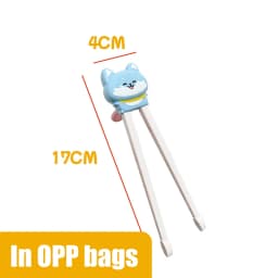 1Pair Baby Kids Training Tableware Food Sticks Cartoon Animal Chopsticks For Children Cute Cat Elementary Learning Chopstick