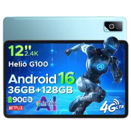 DOOGEE Tab G6 Pro 2 in 1 Tablet PC Android 16 36GB 128GB Gemini AI 12" 2.4K 9000mAh Battery Helio G100 4G LTE Tablet Pad