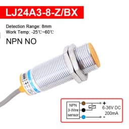1 Pc Proximity Switch LJ24A3 NPN PNP NO NC 2/3/4-wire Inductive Sensor Detection Distance 8mm/10mm M24 Cylinder Approach Sensor
