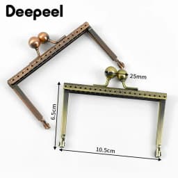 1/2/5Pc Deepeel 10.5cm Metal Embossed Purse Frame Bag Handle for Women Handbag Kiss Clasp Handmade Brackets DIY Bags Accessories