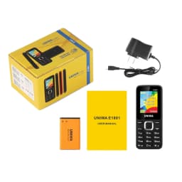 UNIWA E1801 2G Mini GSM Feature Phone 1.77 Inch 1800mAh Telephone Dual SIM Card Dual Standby Bluetooth for Elder Man Wireless FM