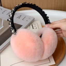 Natural 100% Rex Rabbit Fur Earmuffs Y2k Ear Muffs for Women Winter Apparel Accessories Headphones Cute Fur Earmuffs for Kids
