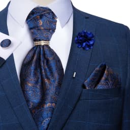 Fashion Ascot Tie for Men Solid Pink Cravat Necktie Ring Brooch Set for Wedding Party Man Suit Accessories Male Scarf Gift