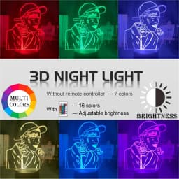 American Rapper Lil Peep Led Night Light for Home Decoration Colorful Nightlight Gift for Fans Dropshipping 3d Lamp Celebrity