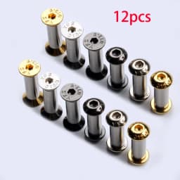 10sets M4 Nut Flat Hex Head screws For DIY Knife handle Making material Fastener Bolt Rivets Scale Screws