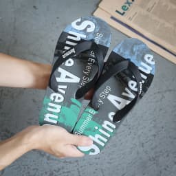 Hawaii Print Slippers Men Flip Flops Beach Sandals Non-Slip Flat Shoes Casual Slipper Indoor House Shoes for Men Outdoor Slides
