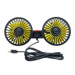 Car Fan 360° 3-speed Car Seat Back Cooling Fan USB Charge Dual Head Fan Adjustable Rotation Neck Cooler for Car Home Accessories