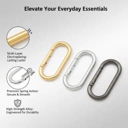 5-30pcs Oval Spring O Ring Openable 22-40mm Leather Bag Handbag Strap Buckle Connect Keyring Pendant Dog Chain Snap Clasp