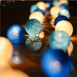 4CM Cotton Ball Light String Garland Fairy Lamp LED Holiday Wedding Party Home Bed Decoration Battery box Valentine's Day
