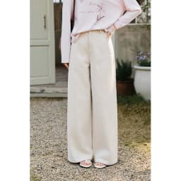 MISHOW Women's High Waist Straight Pants 2026 Spring 100 Cotton Seam Detail Trousers Casual Loose Wide Leg Pants MXF14K1208