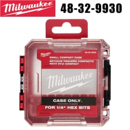 Milwaukee Tool Box Collection 1/4 Inch Hex Shank Bits Storage Case Empty Durable Clear Lid Portable Screwdriver Bit Organizer