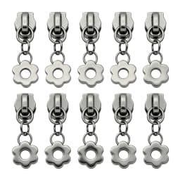 10-100pcs DIY Plum Blossom Nylon Zipper Sliders Repair Kit 3# 5# Zip Pull Replacement for Bags Pockets Clothes Sewing Accessory