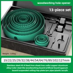 BAOLIAN Hole Saw Set, Metal Core, 19-64/64-127/19-127mm Saw Cup Wood Crown, Drill Bit for Wood, Woodworking Tools