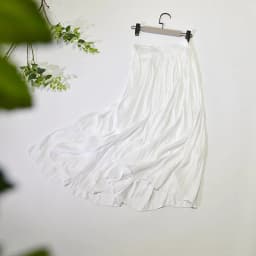 Summer Silky Skirt Elastic High Waist Glossy Silky Long Skirt Sea-Island Filament A-line Skirts Beach Vacation Pearlescent Dress