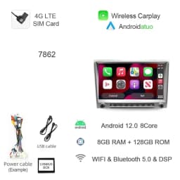 7862 720P Auto Android 13 12G+256G Car Radio GPS Player 4GB Carplay Navigation Autoradio For Porsche Cayman 911 987 Boxster 997