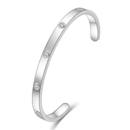 NIBASTAR Hollow Star Bracelets & Bangles For Women Fashion Stainless Steel Sweet Romantic Bracelet Rose Gold Color Jewelry Gift
