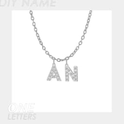 EMANCO Customized Name Necklace Personalized Zircon Letter Stainless Steel Choker Necklace Pendant Nameplate Gift Dropshipping