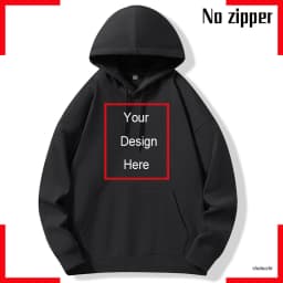hoodies for man Custom Essential pullover Black Logo Here Comfort pullover Black Hip-hop Add Your Own Message Everyday hoodie