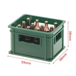 1Set 1:12 Mini Dollhouse Beer Resin Frame Storage Basket With 12 Bottles Simulation Drink Beer Model DIY Doll Accessories