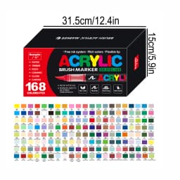 12-288 Colors/Box Christmas-Themed Marker Set - Soft-Tip Straight Liquid Acrylic Markers for DIY Holiday Doodle Art Painting