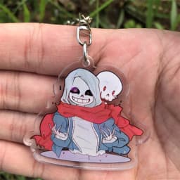 Anime Cosplay Accessories Undertale Sans Flowey Papyrus Asriel Keychain Game Key Chain Pendant Cartoon Badge Christmas Gifts