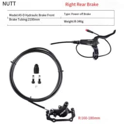 NUTT 2 Piston E-Bike Disc Brake Set Power Off Bicycle Hydraulic Disc Brake For E-Bike Scooter Mtb Folding Bike