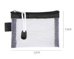 Mini Clear Nylon Mesh Zipper Coin Purse Cute Wallet Portable Credit Card ID Bag Lipstick Pouch Data Line Key Earphone Organizer