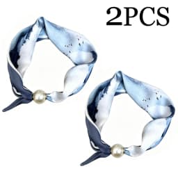 1/2PCS Elegant Pearl Tail Magnetic Clasp Scarf Summer New Versatile Breathable Fashion Artistic Accessory Neck Wrap Scarves