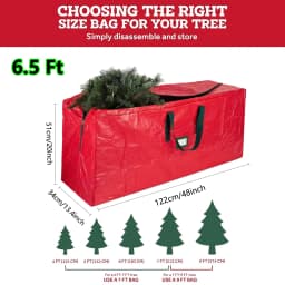 Christmas Tree Storage Bag, Fits 4FT to 9FT Artificial Trees, Waterproof Xmas Storage Box with Durable Handles