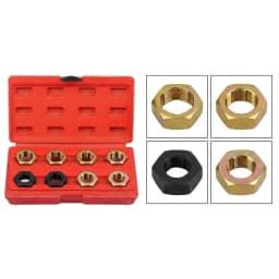 8pcs/Set Automotive Drive Shaft Thread Repair Tool Kit Metric Inch Hex Tap And Die Tapping Threading Tool