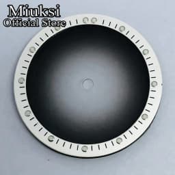Miuksi 28.5mm black blue white transparent dial plastic movement bezel fit NH35 NH36 NH38 NH39 NH70 NH72 movement