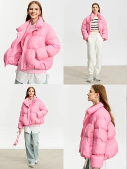 AMII Minimalist Women's Winter Down Jacket Zipper Button Warm Short Overcoats 2025 Winter New Female Solid Down Jacket 12344053