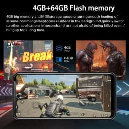 W&O X200 4G Smartphone Android 4GB RAM+64GB ROM Mobile Phone 6.53 Inch Dual SIM 4800mAh Battrey 5+13MP Camera Cell Phone on Sale