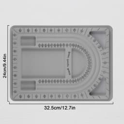Flocked Bead Board Bracelet Necklace Beading Organizer Tray Design Measuring Tool for DIY Jewelry Making Craft Accessories