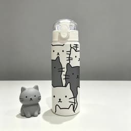 780ML 3D Cartoon Cat Printed Durable Water Bottle PVC-Free, Leak-Proof, Matte Finish, Includes Carry Loop, Perfect for Holidays