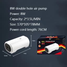 Ultra Silent Aquarium Air Pump Air Compressor Oxygen Airpump Single & Double Outlet 110-240V Adjustable Air Volume Water Pump