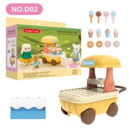 Forest Family Doll 1:12 Dollhouse Kitchen Accessories Mini Model Reindeer Animal Miniature Furniture Pretend Play For Girl Gifts